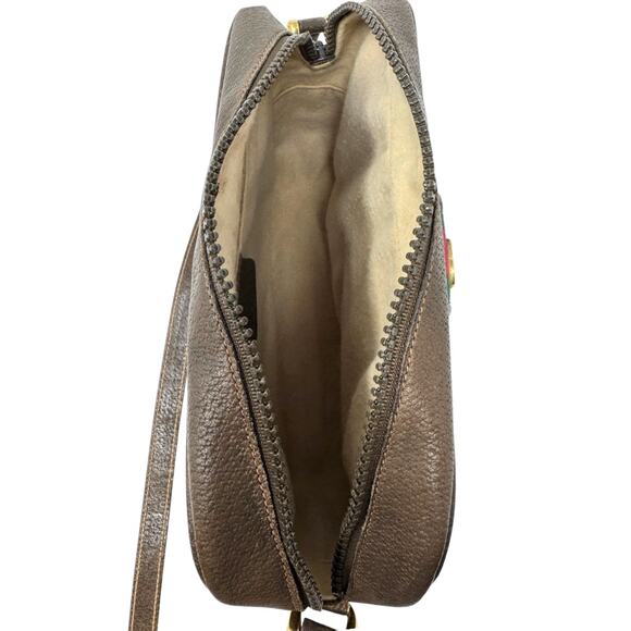 Gucci Bag Crossbody Clutch Wallet Ophidia Marmont Brown Leather GG Red Green - Picture 11 of 13